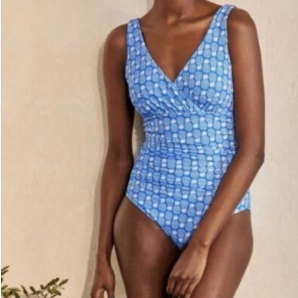 BODEN Blue and White womens  Swim One Piece